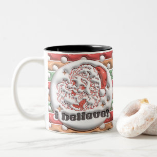 Je crois que Père Noël Mug - style puffy 3D