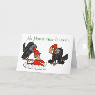 Je crois toujours la carte de Noël de vautours
