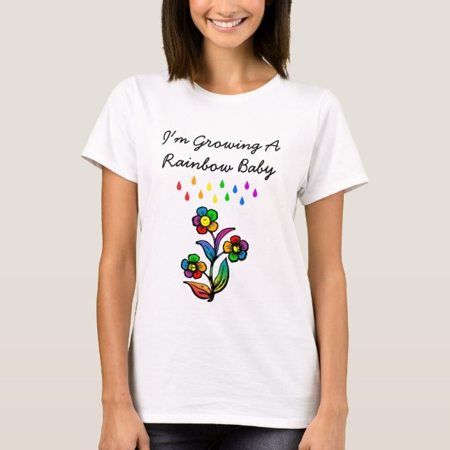 Je cultive un T-shirt de maternité arc-en-ciel (Devant)