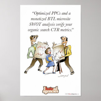 Je déteste les agences de publicité Parler Poster