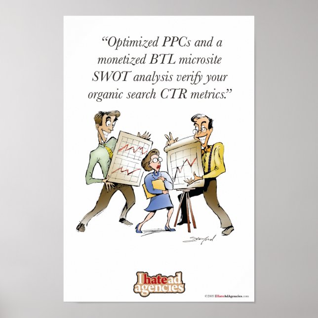 Je déteste les agences de publicité Parler Poster (Devant)