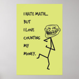 Je déteste les maths... - Poster des maths