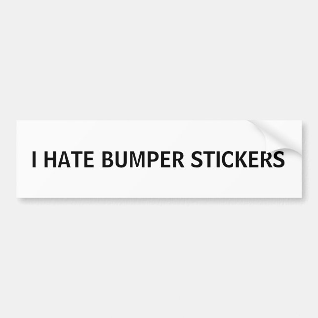 Je déteste les stickers pare-chocs (Devant)