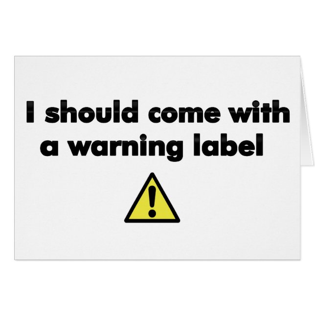 Je devrais venir avec une étiquette de mise en (Devant horizontal)