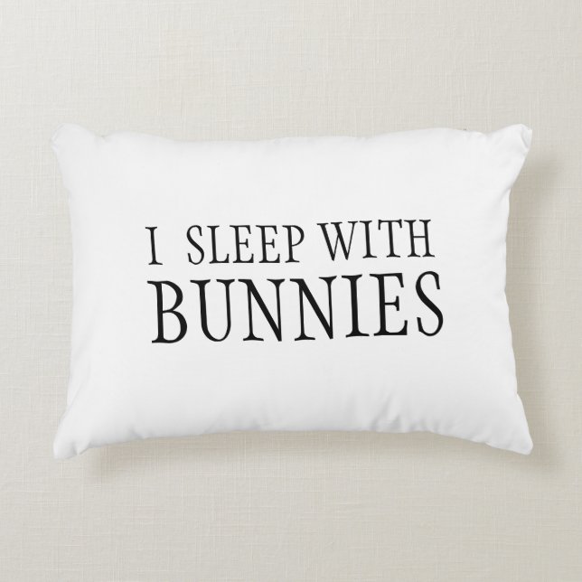 Je Dors Avec Bunnies Coussin (Devant)