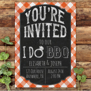Je fais BBQ Citrouille nuptiale, invitation Weddin
