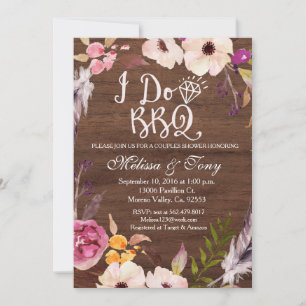 Je fais BBQ invitation boho