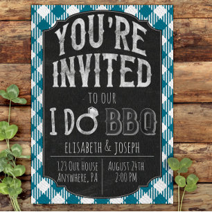 Je fais BBQ Invitation Turquoise nuptiale et Weddi