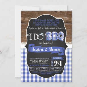 Je fais BBQ Répétition Dîner Invitation - Bleu
