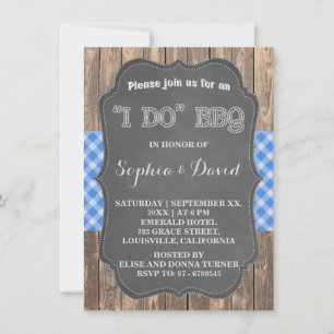 Je fais BBQ Rustic Engagement Party Invitation