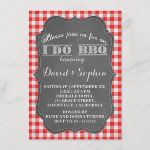 Je fais BBQ Rustic Engagement Party Invitation
