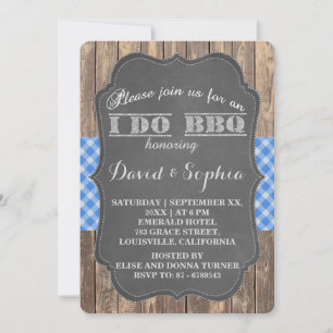 Je fais BBQ Rustic Engagement Party Invitation