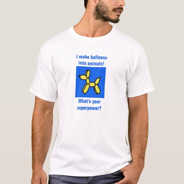 Je Fais Des Balloons En T-Shirt Twister Animaux (Devant)
