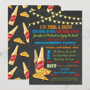 Je fais des invitations à la Pizza et au Brew Enga