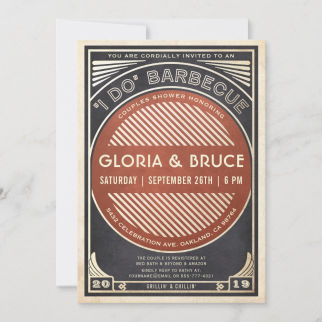 Je fais des invitations au barbecue | Douche Coupl (Devant)