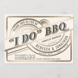Je fais des invitations de BBQ - douche de couples