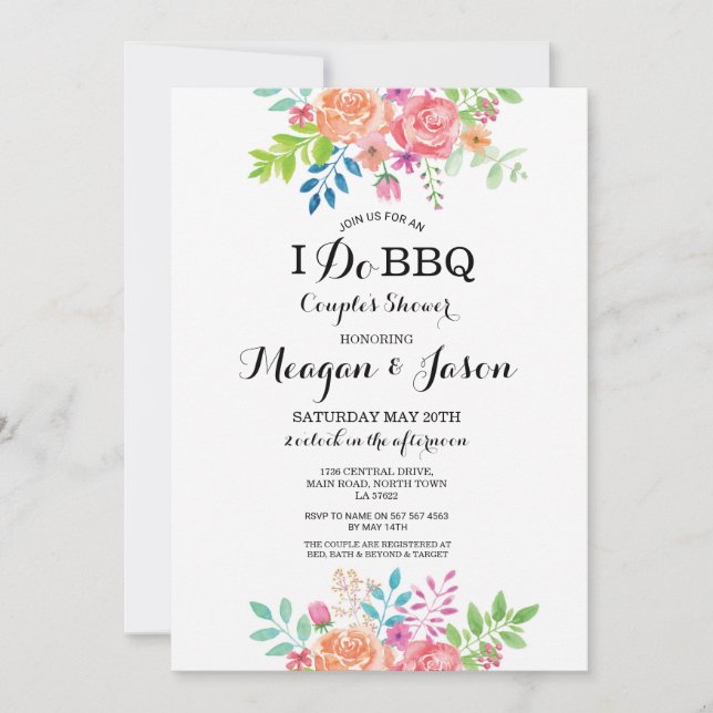 Je fais des invitations floraux élégants de la (Devant)