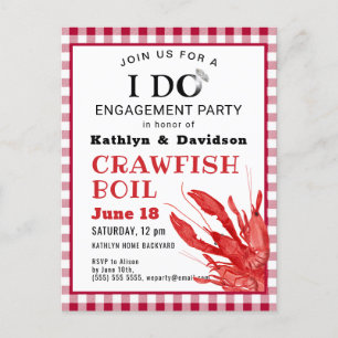 Je FAIS Fiançailles Crawfish Boil Party Invitation