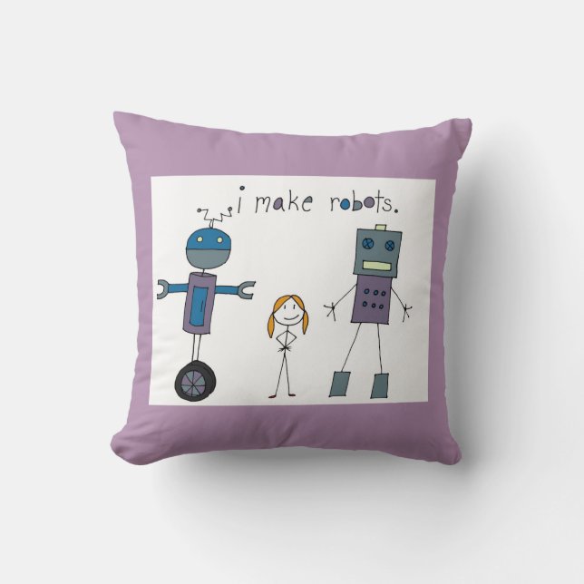 Je fais le coussin de robots (la fille) (Recto)