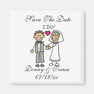 Je Fais Mariage Couple Enregistrer Le Magnet Dates