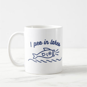 Je Fais Pipi Dans Les Lacs Tasse À Café Drôle Pour