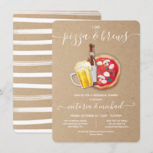 Je fais Pizza & Brews Répétition Dîner Invitation
