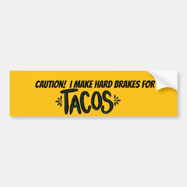 Je freine dur pour "Tacos" sur un autocollant pare (Devant)