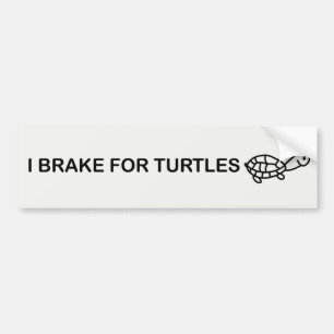 Je freine pour autocollant de pare-chocs de tortue