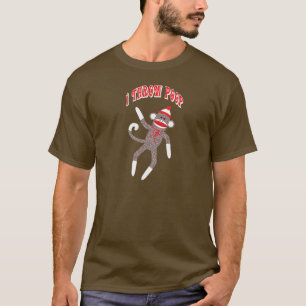 Je jette le T-shirt de singe de chaussette de