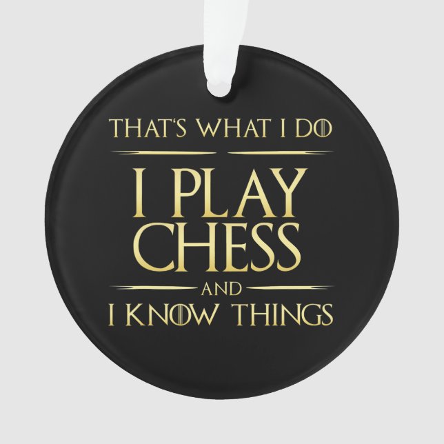 je joue aux échecs et je connais des choses joueur (devant)