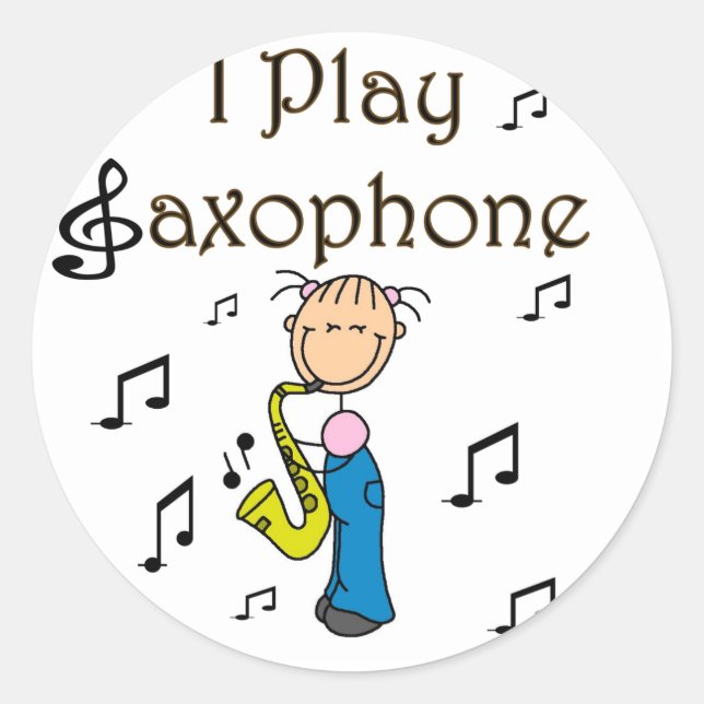 Je joue Stickers Saxophone Stickers (Devant)