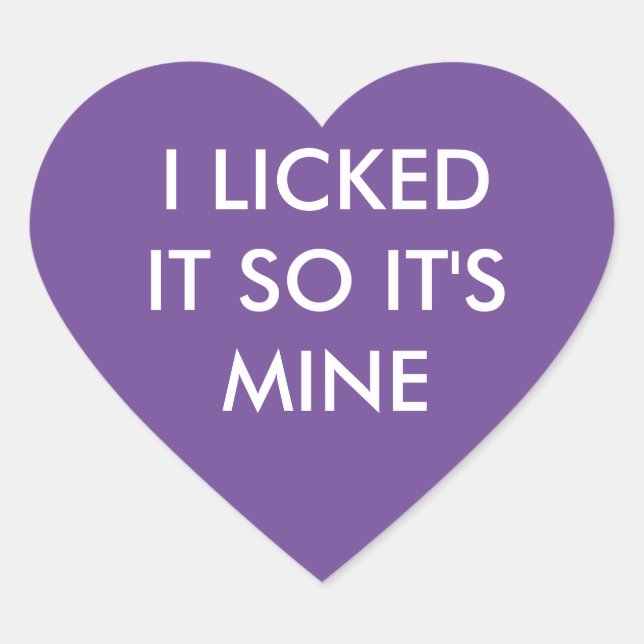 JE L'AI AIMÉ DONC C'EST MOI Autocollant violet (Devant)