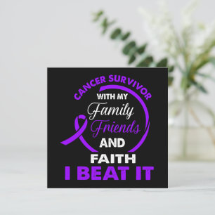Je l'ai battu Pancreatic Cancer Survivante Carte d