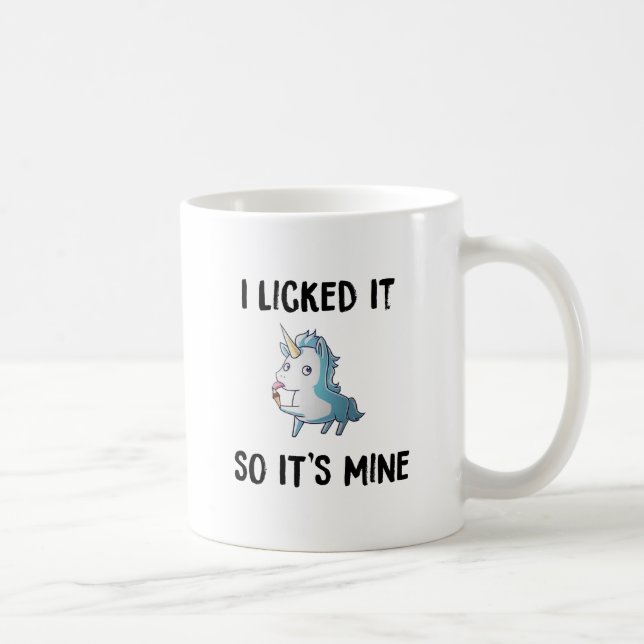 Je l'ai léché ainsi sa tasse de tasse de café de (Droite)