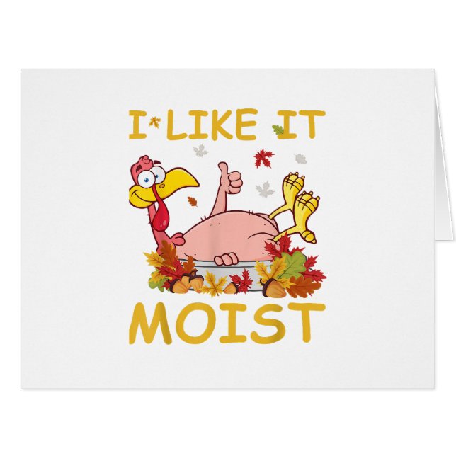 Je L'Aime Moist Funny Turquie Dîner Thanksgiv (Devant horizontal)