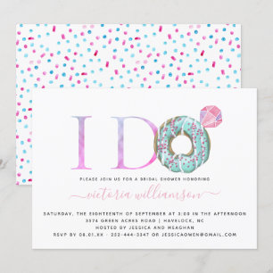 Je le fais Donut Theme Bridal Shower Invitation