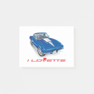Je LOVETTE DESIGN DE VOITURE UNIQUE NOTES POST-IT