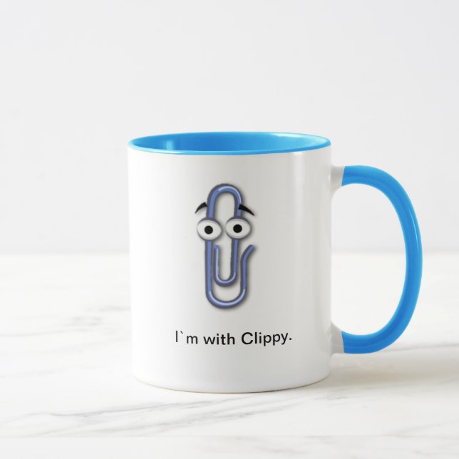 "Je ` m tasse avec de Clippy" de café - contour (Droite)