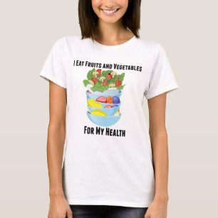 Je mange des fruits et légumes pour mon T-shirt d