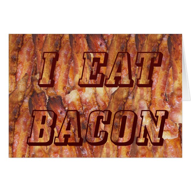 Je mange du texte Bacon avec Arrière - plan (Devant Horizontal)