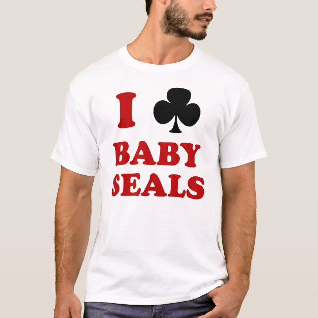 Je matraque le T-shirt de bébés phoques (Devant)