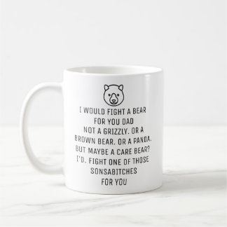 Je me battrais contre un ours pour toi papa, tasse