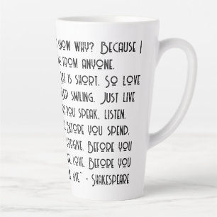 Je me sens toujours heureux latte tasse
