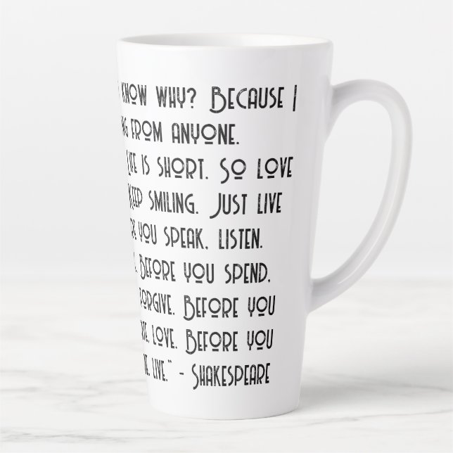 Je me sens toujours heureux latte tasse (Droite)