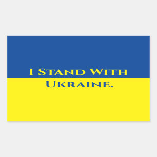 JE ME TIENS AVEC DES Stickers Rectangle UKRAINE