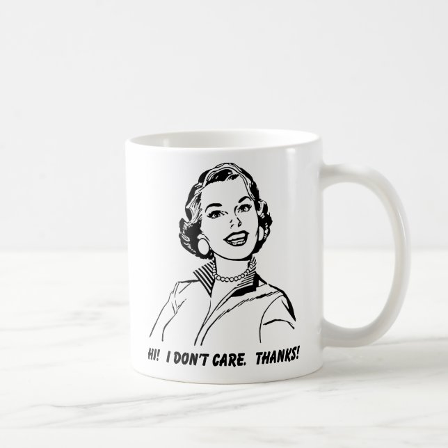 Je m'en fiche ! Merci ! Drôle Mug (Droite)