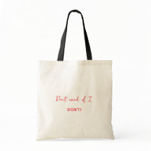 "Je m'en fiche": (SoyonsImpoli) Sac fourre-tout