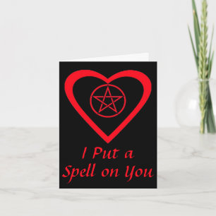 Je mets un sort sur vous Valentines Carte de voeux