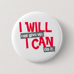Je n'abandonnerai pas badge de bouton en rouge gri