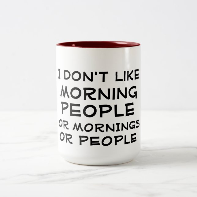 je n'aime pas la conception drôle de tasse de café (Centre)